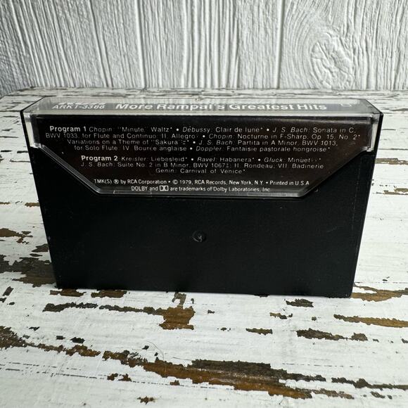 Rampal's Greatest Hits Cassette Case Only Waltz Bach Debussy Classical Vintage - Picture 3 of 6